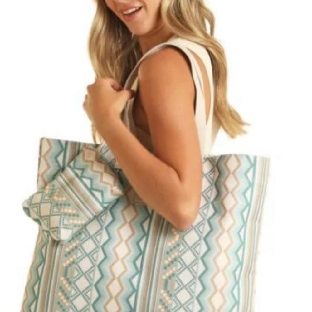Rock & Roll, Ladies Aztec Print Tote Bag